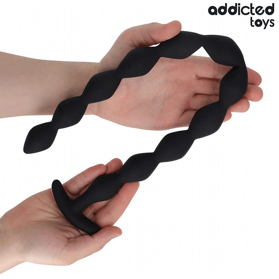 Plug anal extra long en silicone — vue de profil
