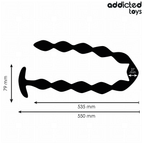 Plug anal extra long en silicone — vue de dos