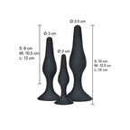 Plug anal curvy companions 3 pièces noir