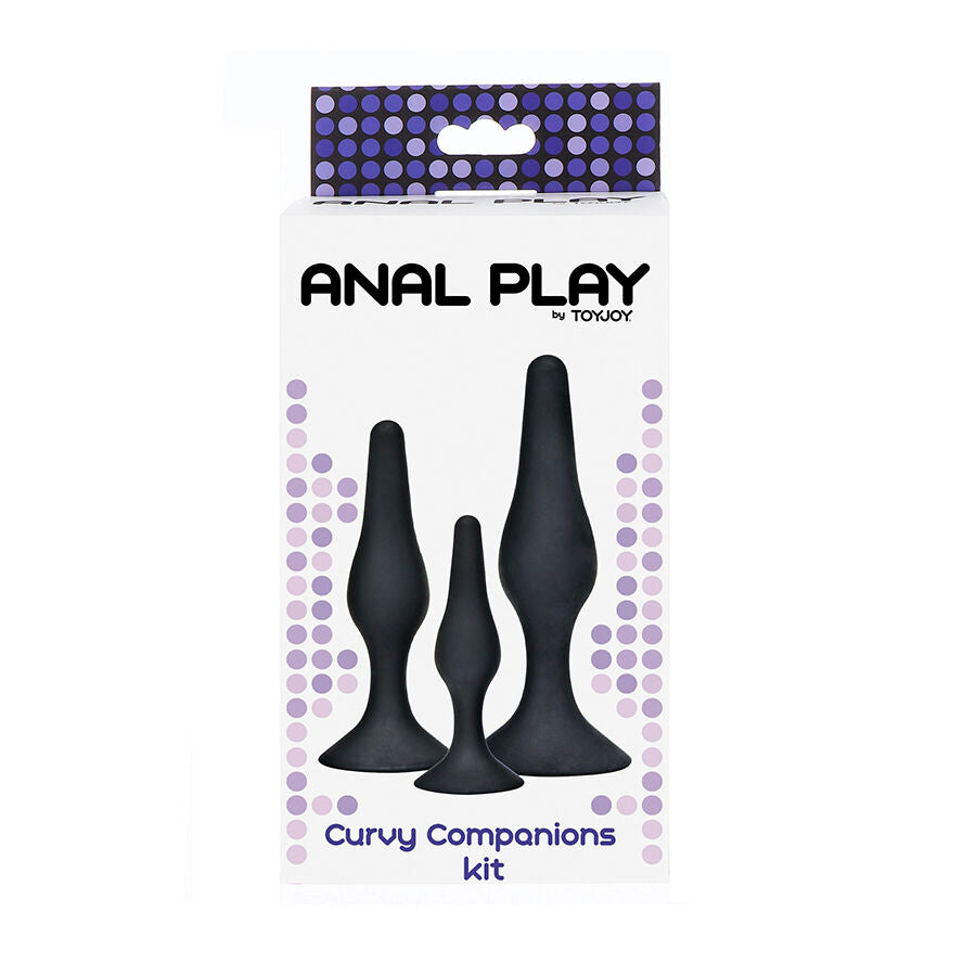Plug anal curvy companions 3 pièces noir