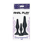 Plug anal curvy companions 3 pièces noir