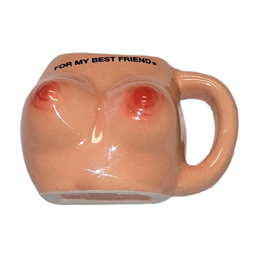 Aimant poitrine dans une tasse en céramique « pour mon meilleur ami »