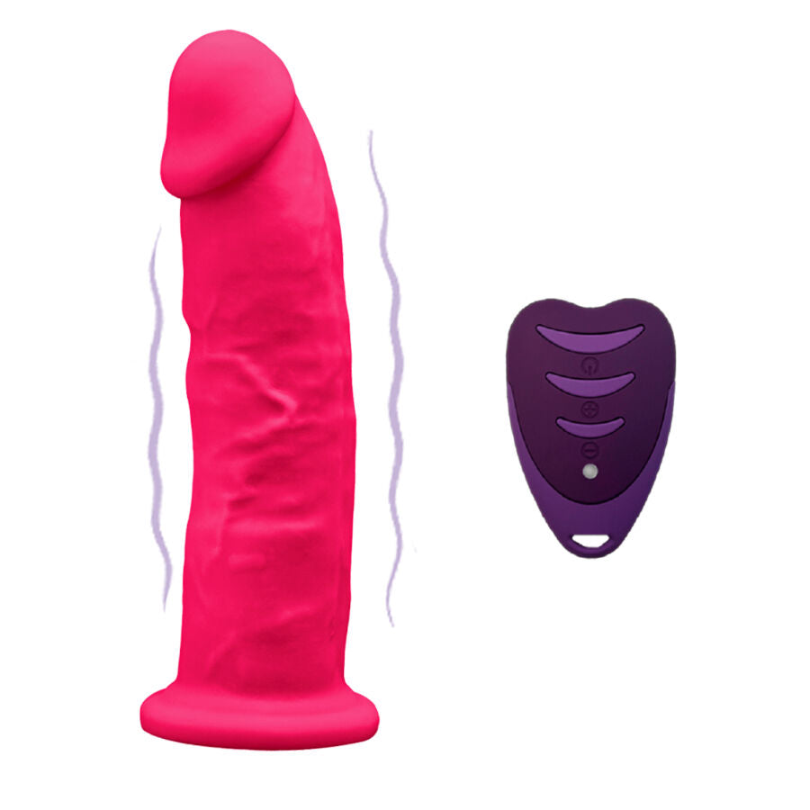 Gode réaliste vibrant silicone télécommandé rose — vue principale