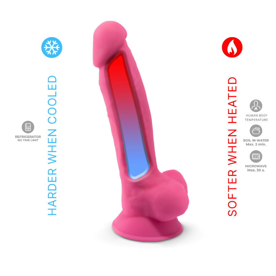 Gode réaliste silicone phosphorescent rose ventouse — vue de dos