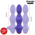 Vibromasseur anal en silicone à neuf modes connecté — vue de profil