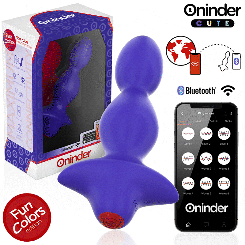 Vibromasseur anal en silicone à neuf modes connecté — détail produit
