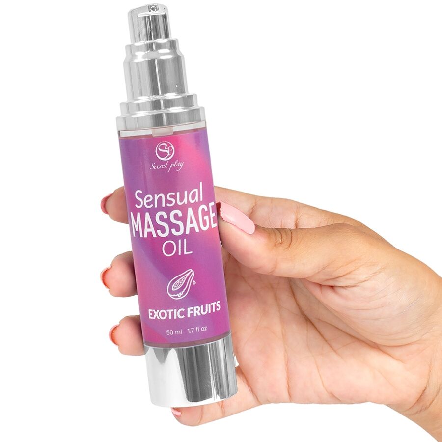Huile de massage sensuelle aux fruits exotiques — détail produit