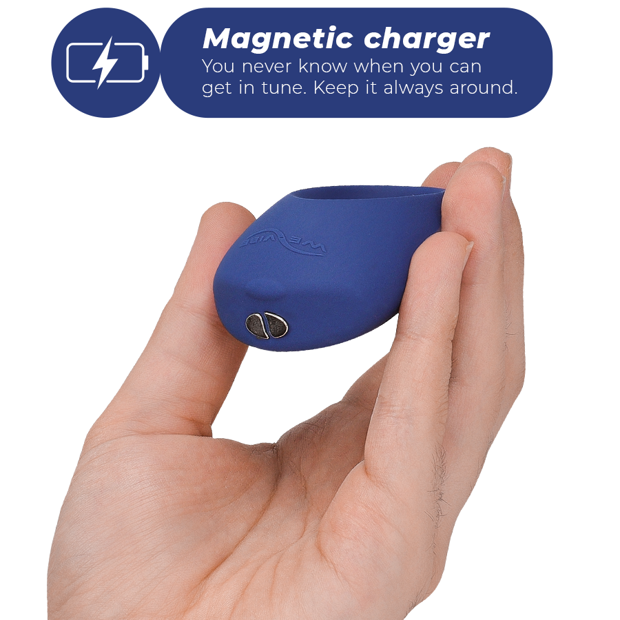 Anneau vibrant connecté pour couple en silicone — vue de dos