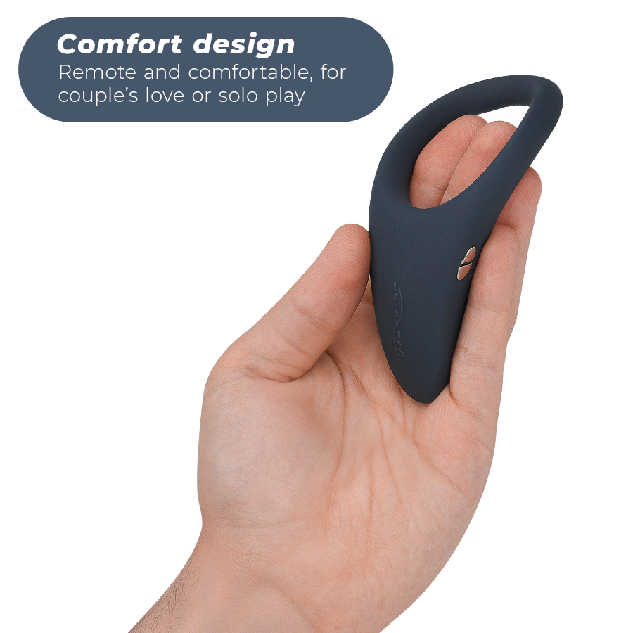 Anneau vibrant connecté avec stimulation du périnée — vue de profil