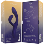 Vibromasseur lapin connecté point G et clitoris bleu nuit — emballage produit