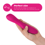 Vibromasseur point G connecté en silicone torsadé — vue de profil