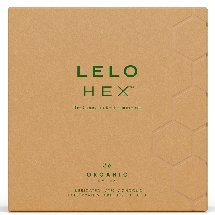 Préservatifs structure hexagonale latex bio HEX Organic — packaging fournisseur 2
