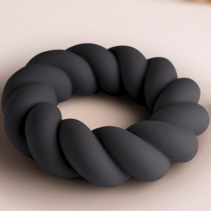 Anneau De Masturbation En Silicone Noir Twist