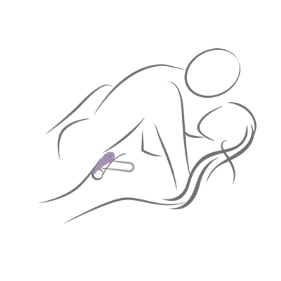 Anneau pénien vibrant en silicone pour couple — détail base