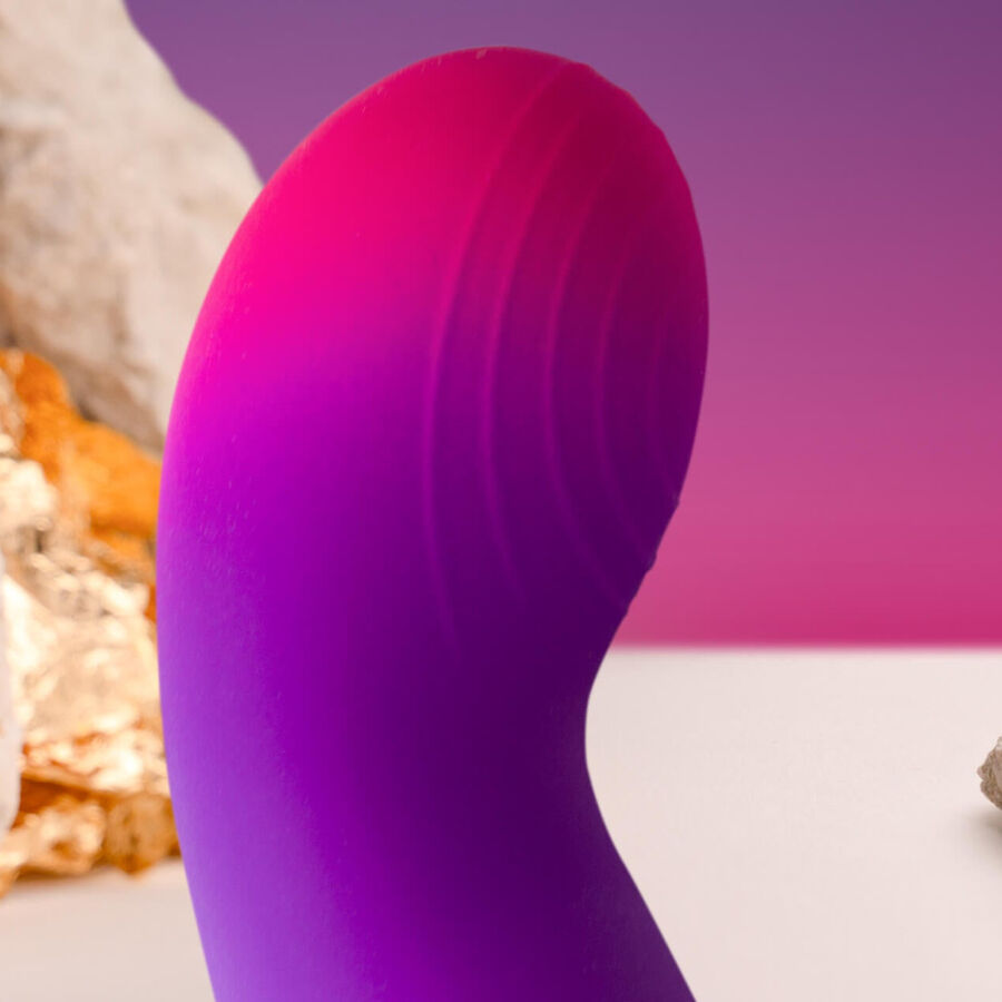 Vibromasseur point G compact extrémité incurvée — vue de dos