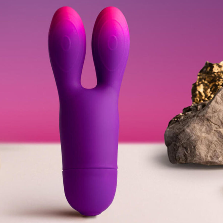 Vibromasseur rabbit flexible Glo-Girl oreilles vibrantes vio — détail produit