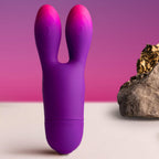 Vibromasseur rabbit flexible Glo-Girl oreilles vibrantes vio — détail produit