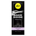Sachet Pjur Back Door Relaxing, lubrifiant anal base silicone au jojoba relaxant, glisse durable pour le confort des jeux anaux, dose decouverte fabriquee en Allemagne.