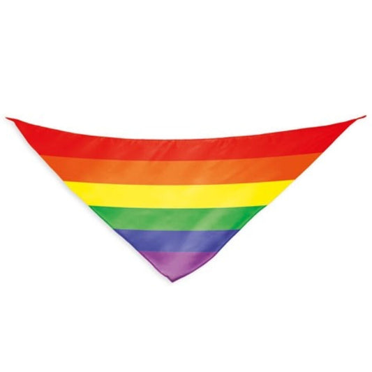 Écharpe triangulaire en coton avec drapeau arc-en-ciel