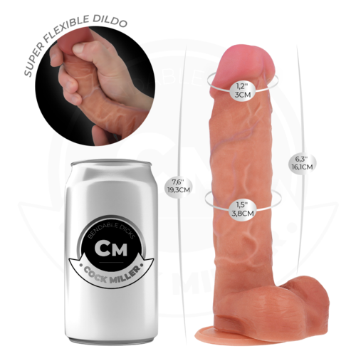 Gode réaliste articulable silicone à ventouse — vue de dos