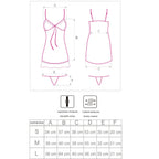 Nuisette en tulle et string assorti — vue trois quarts