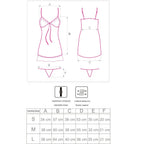Babydoll tulle rose décolleté plongeant et string — finition matière