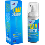 Boite bleue Intt Foam Seduction avec son flacon pompe moussant, mousse nettoyante intime parfumee 50 ml pour la zone intime externe, douceur quotidienne