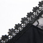 Teddy noir à lacets fleuris — vue galerie 11