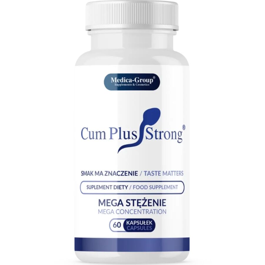 Flacon blanc Cum Plus Strong de Medica-Group, complément alimentaire 60 capsules