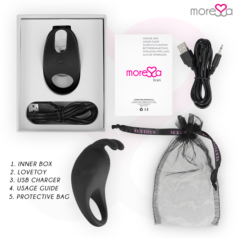 Vibratore Moressa Brad in silicone ricaricabile