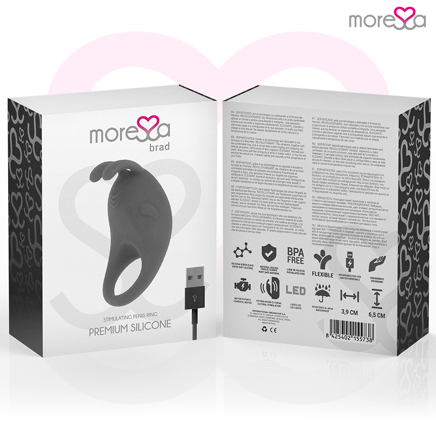 Vibratore Moressa Brad in silicone ricaricabile