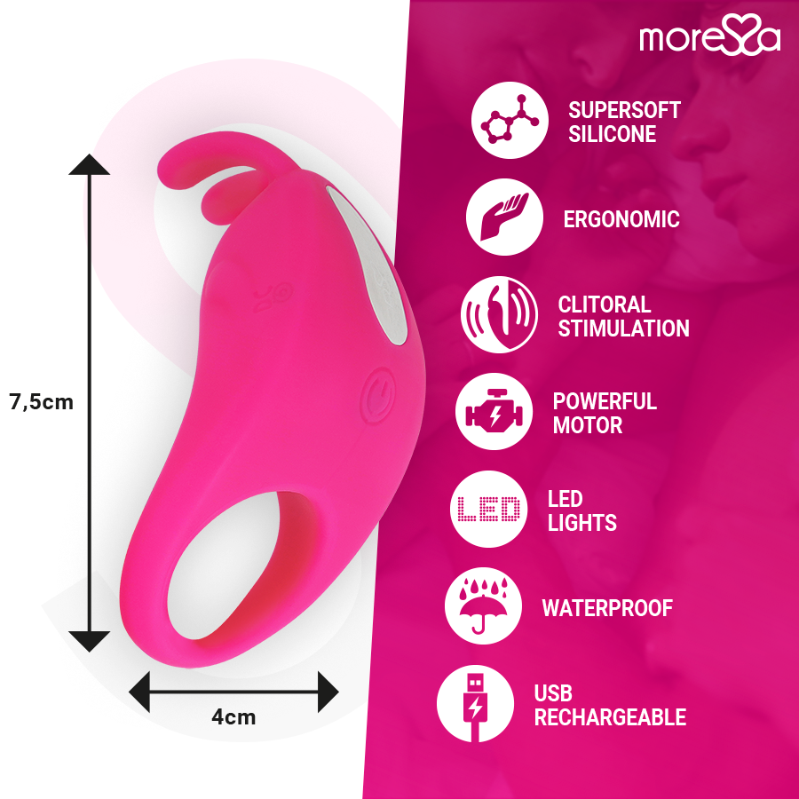 Vibratore Moressa Brad in silicone ricaricabile