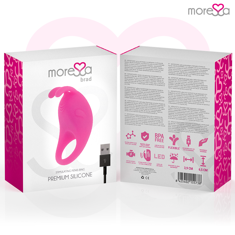 Vibratore Moressa Brad in silicone ricaricabile