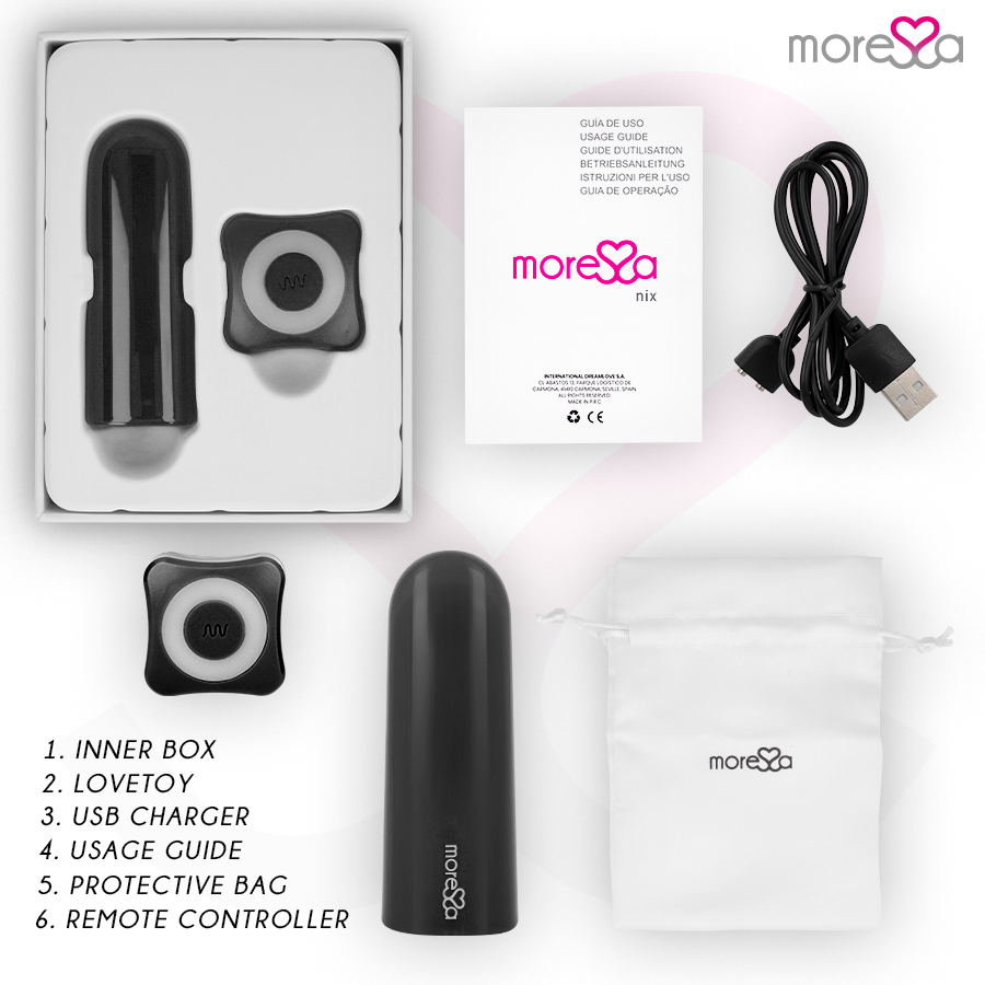 Vibrador Moressa Nix com comando à distância