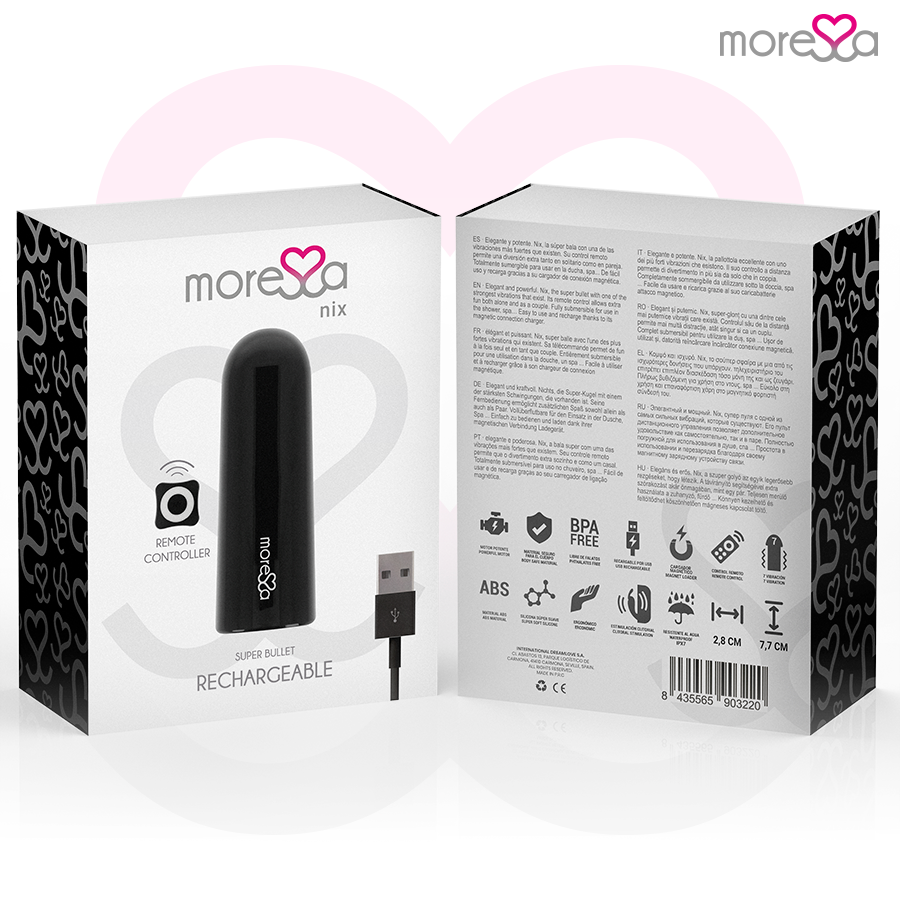 Vibrador Moressa Nix com comando à distância