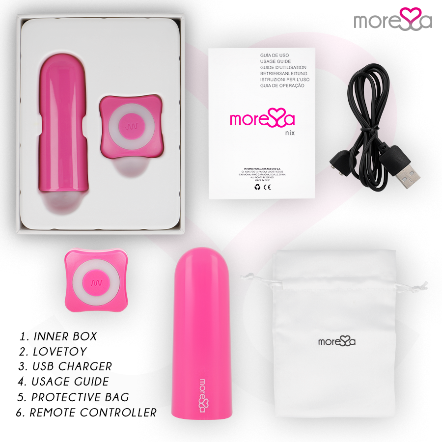 Vibrador Moressa Nix com comando à distância