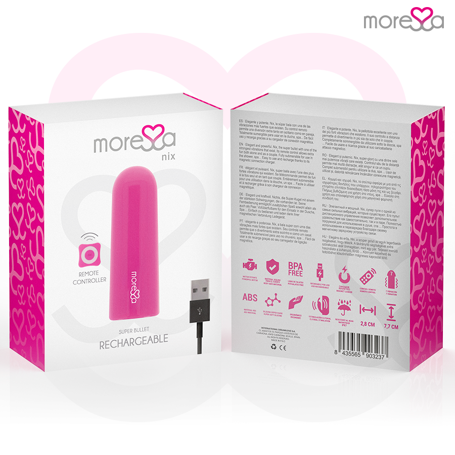 Vibrador Moressa Nix com comando à distância