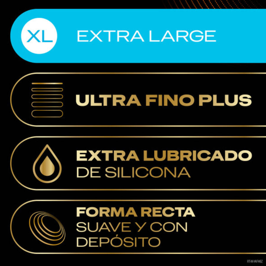 Préservatifs sans latex ultra fins grande taille — vue de profil