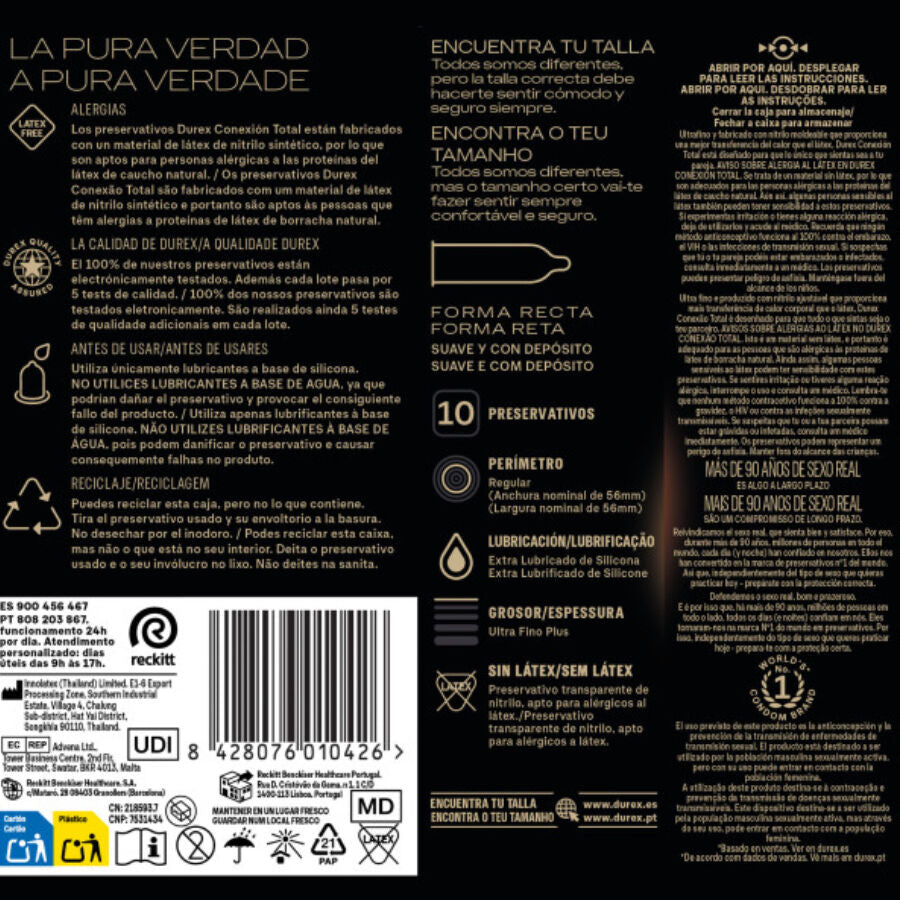 Préservatifs sans latex ultra fins grande taille — détail texture surface