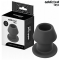 Plug anal creux tunnel en silicone — détail base 2