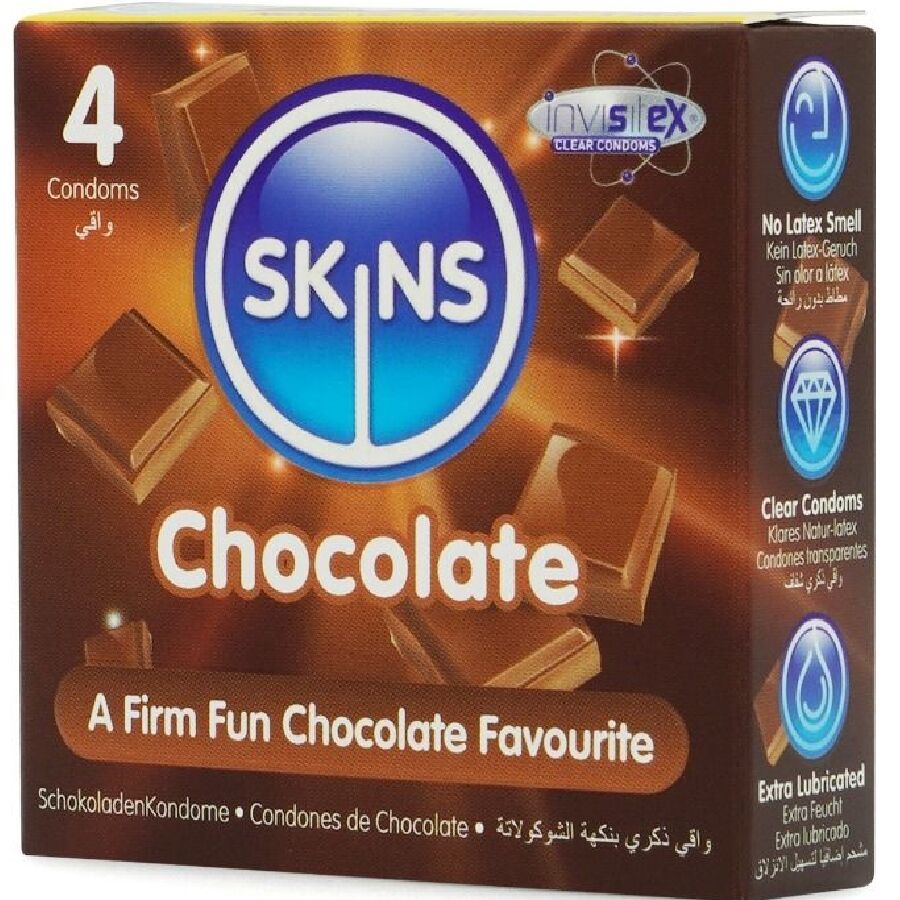 Pack de 4 préservatifs premium chocolat