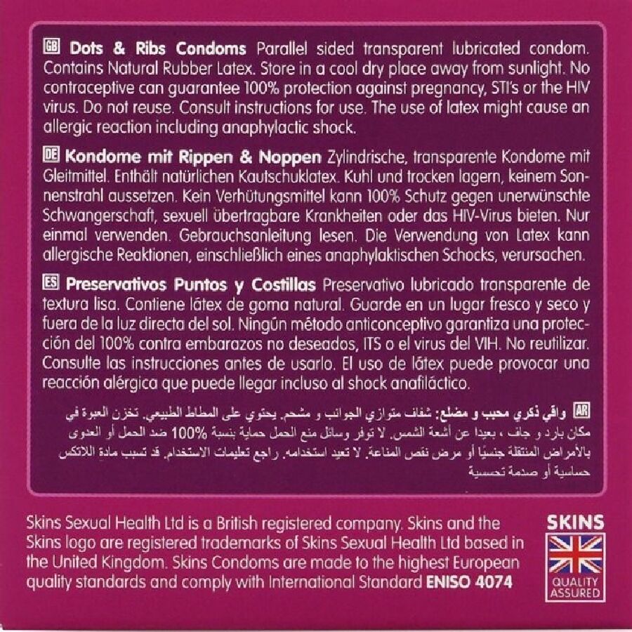 Pack De Préservatifs Premium Dots Ribs Design