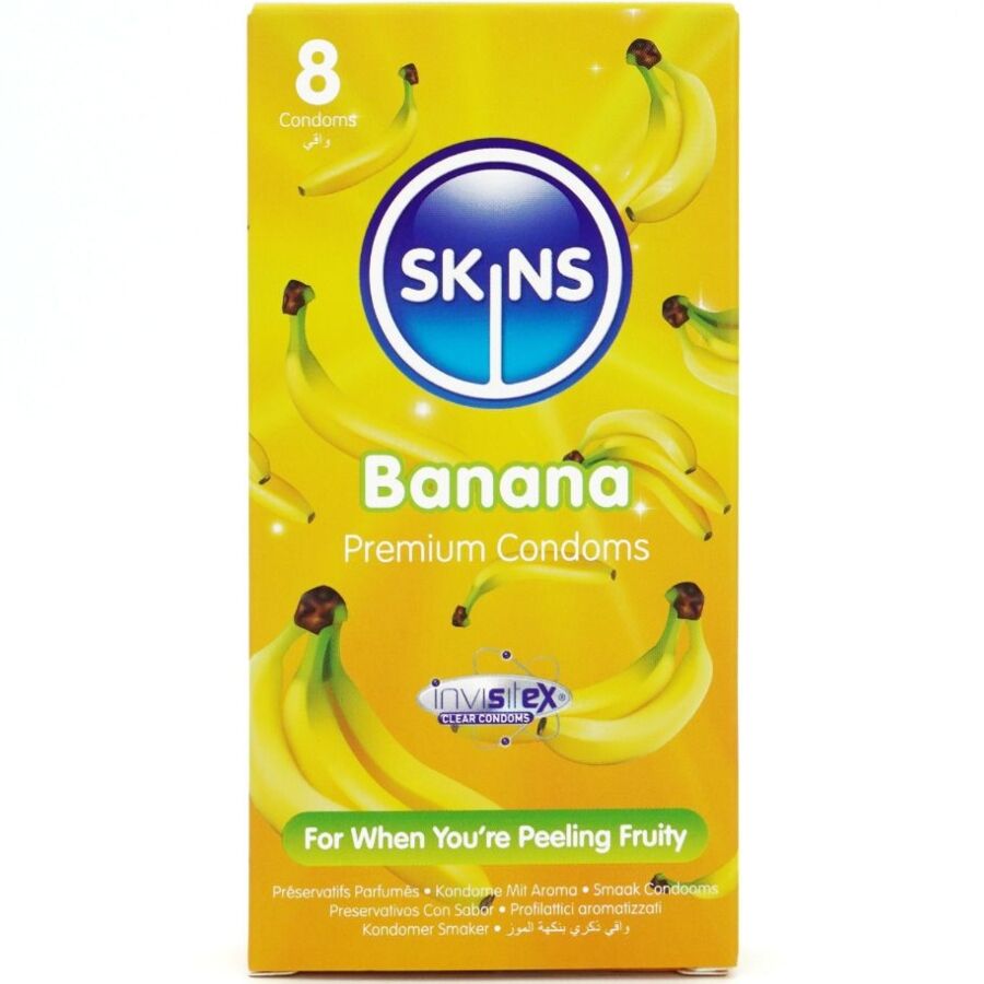 Préservatifs Skins aromatisés banane — vue de dos
