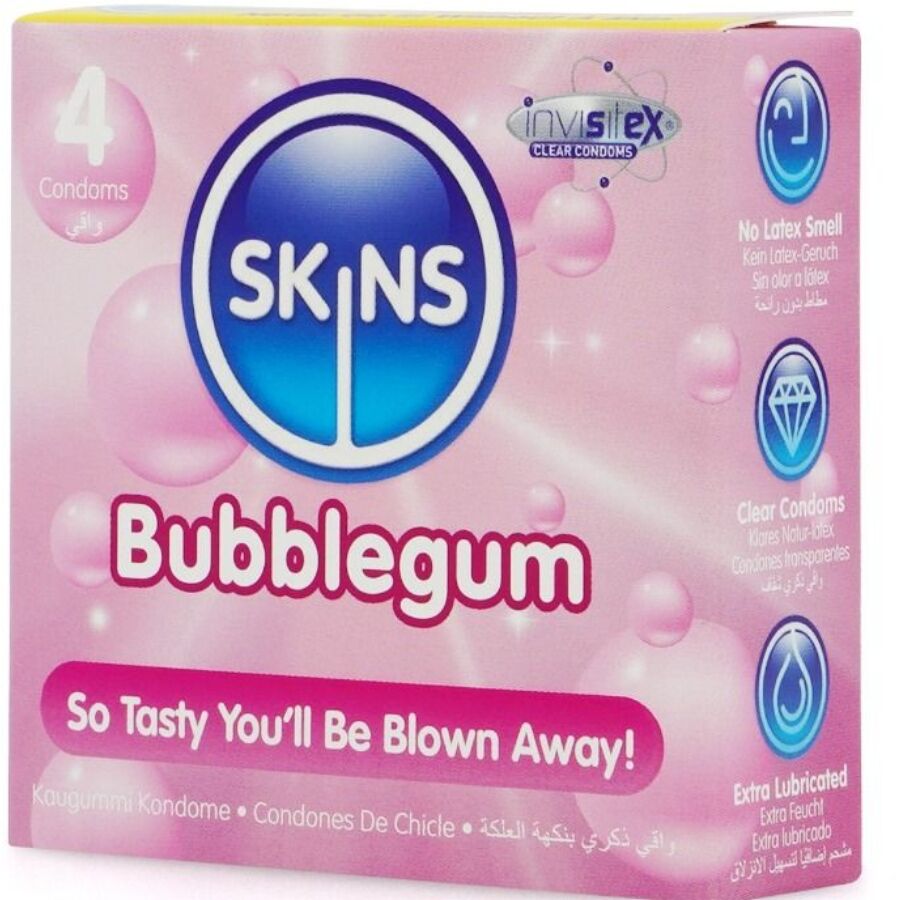Préservatifs Skins aromatisés bubblegum — vue de profil