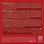 Préservatifs Skins aromatisés fraise — détail texture surface
