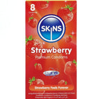 Préservatifs Skins aromatisés fraise — vue rapprochée