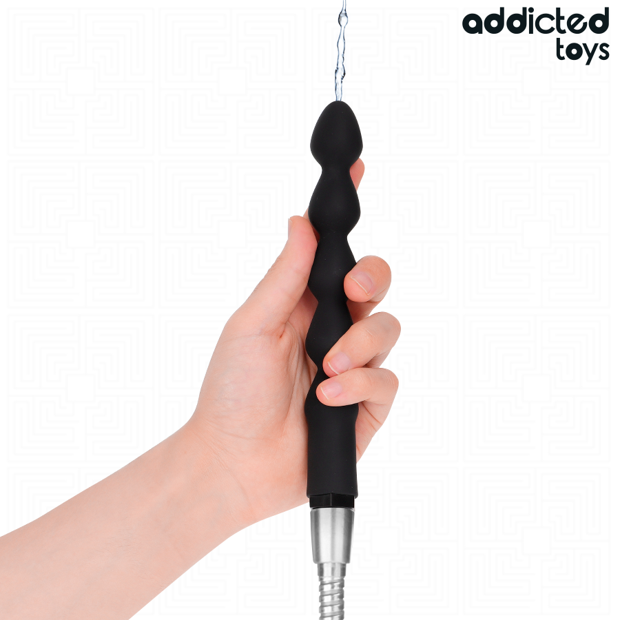Nettoyeur anal poire avec adaptateur universel pour douche — vue de profil
