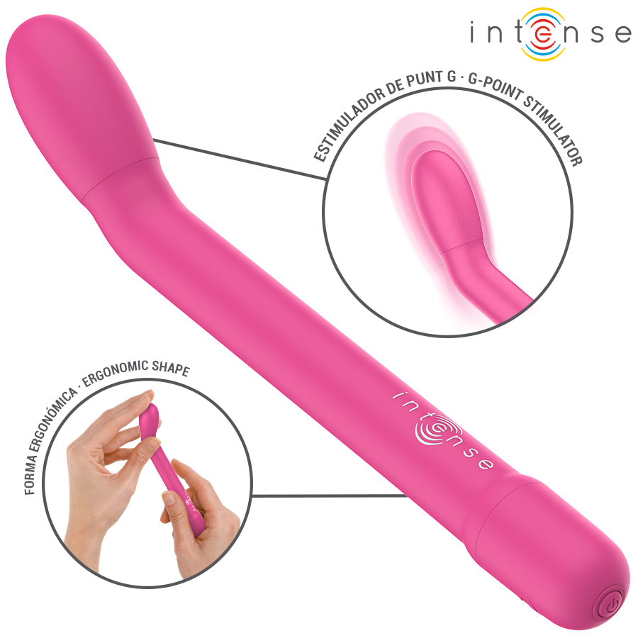 Vibromasseur point G fin rechargeable 10 fonctions — détail texture surface