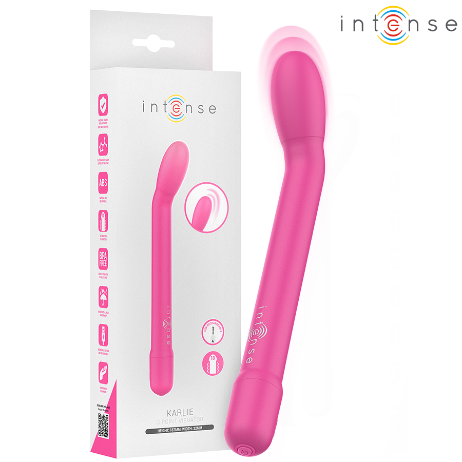 Vibromasseur point G fin rechargeable 10 fonctions — vue principale