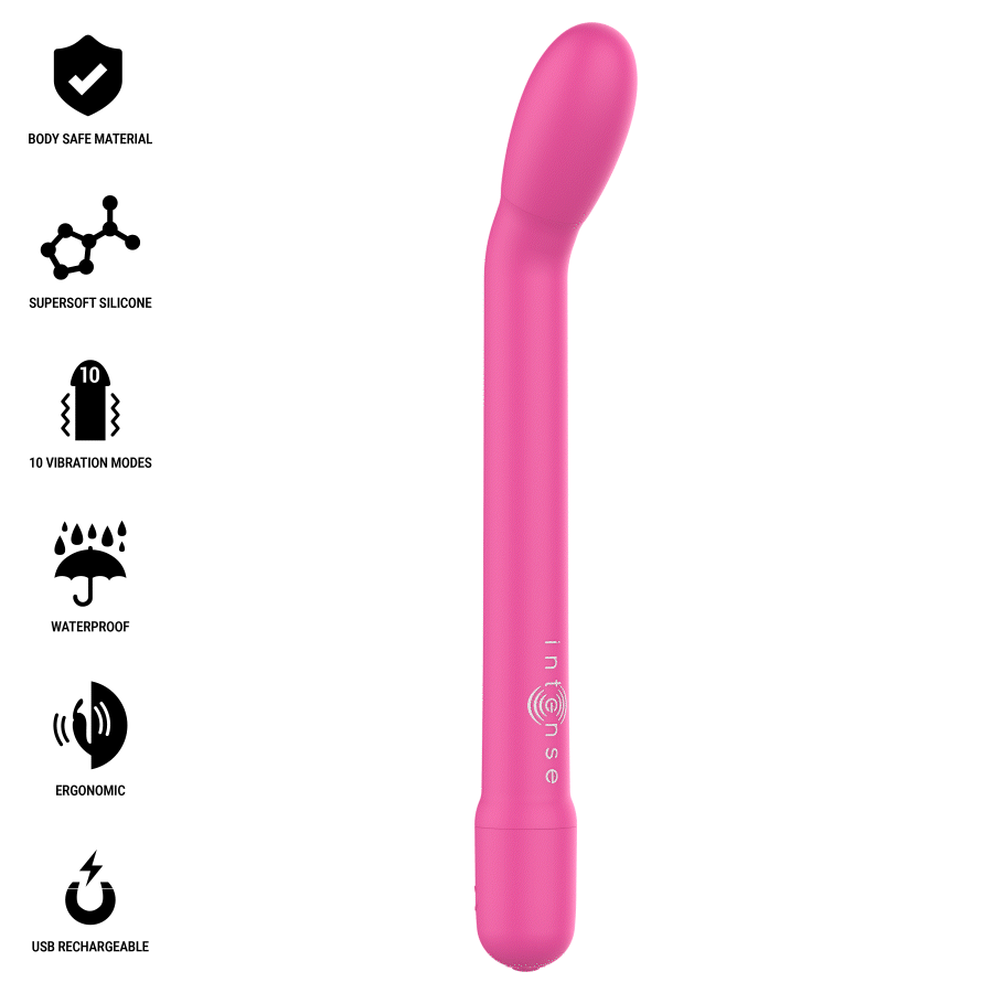 Vibromasseur point G fin rechargeable 10 fonctions — détail produit